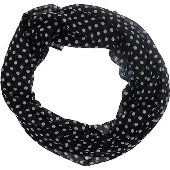 Accessories First Classic Polka Dot Womens Polyester Printed Scarf - Picture 2 of 7